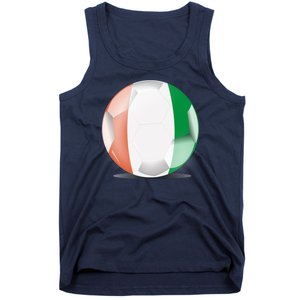 Soccer Ball Country Flag Ivory Coast Tank Top