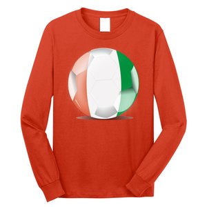 Soccer Ball Country Flag Ivory Coast Long Sleeve Shirt