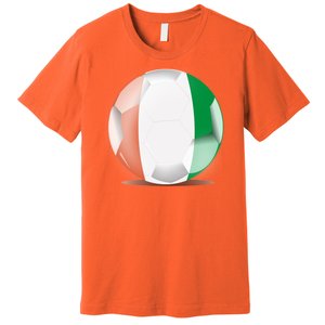 Soccer Ball Country Flag Ivory Coast Premium T-Shirt