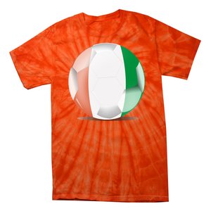 Soccer Ball Country Flag Ivory Coast Tie-Dye T-Shirt