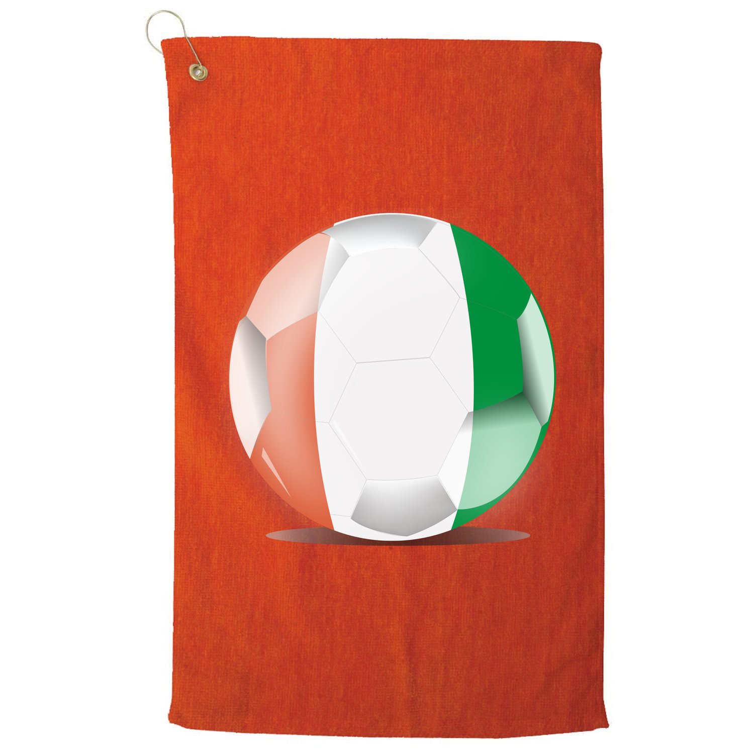 Soccer Ball Country Flag Ivory Coast Golf Towel