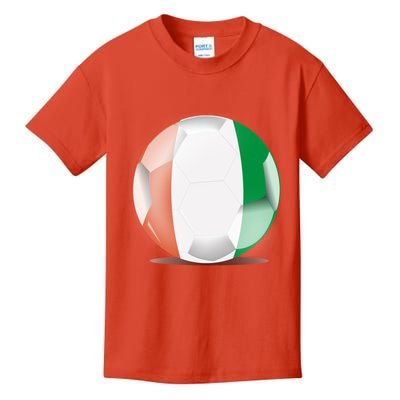 Soccer Ball Country Flag Ivory Coast Kids T-Shirt