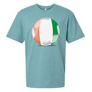 Soccer Ball Country Flag Ivory Coast Sueded Cloud Jersey T-Shirt