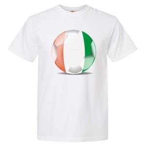 Soccer Ball Country Flag Ivory Coast Garment-Dyed Heavyweight T-Shirt