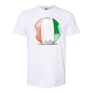 Soccer Ball Country Flag Ivory Coast Softstyle CVC T-Shirt