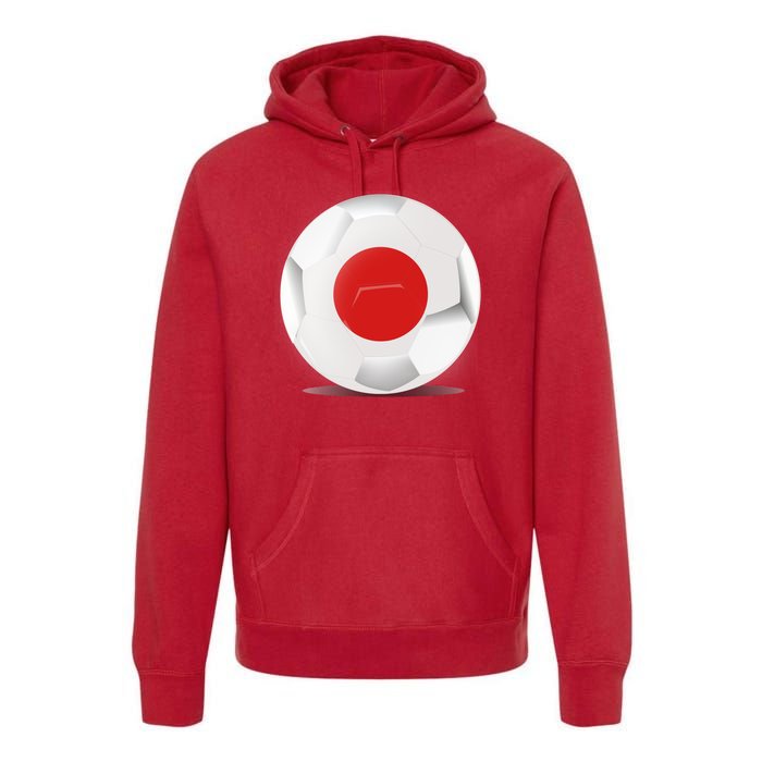 Soccer Ball Country Flag Japan Premium Hoodie