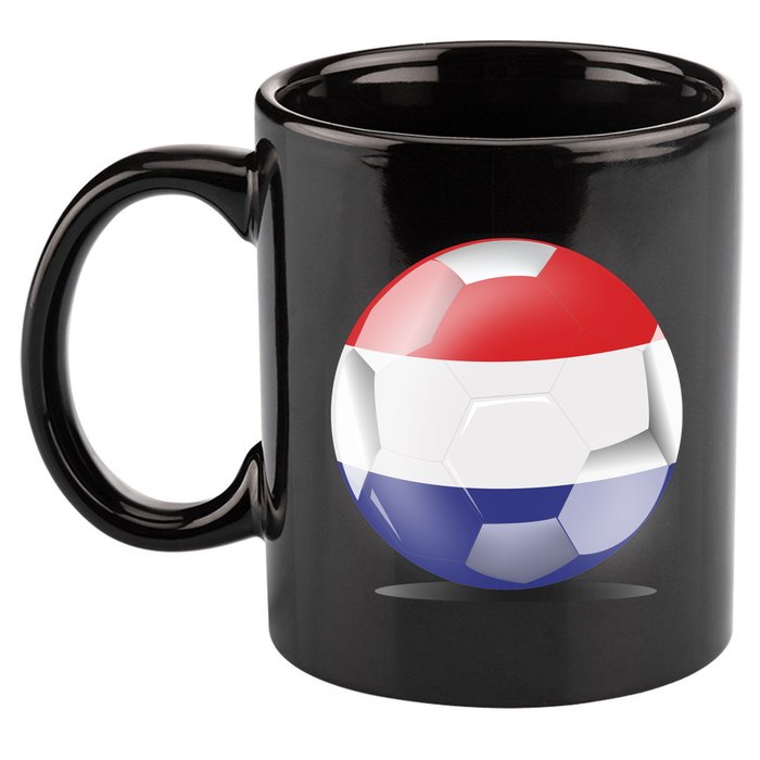 Soccer Ball Country Flag Netherlands 11oz C Handle Ceramic Mug