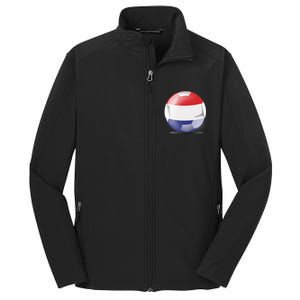 Soccer Ball Country Flag Netherlands Core Soft Shell Jacket