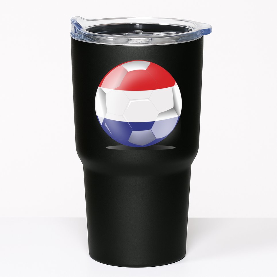 Soccer Ball Country Flag Netherlands Tumbler
