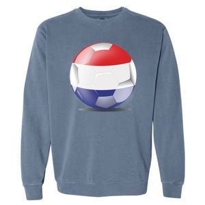 Soccer Ball Country Flag Netherlands Garment-Dyed Sweatshirt