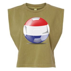 Soccer Ball Country Flag Netherlands Garment-Dyed Women's Muscle Tee