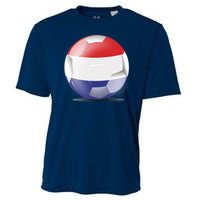 Soccer Ball Country Flag Netherlands Cooling Performance Crew T-Shirt