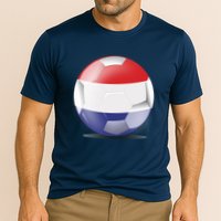 Soccer Ball Country Flag Netherlands Cooling Performance Crew T-Shirt