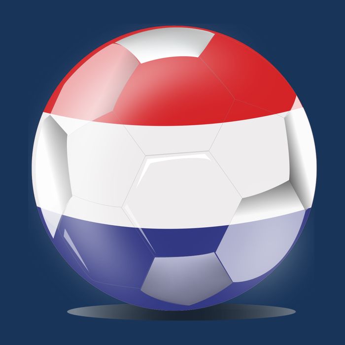 Soccer Ball Country Flag Netherlands Cooling Performance Crew T-Shirt