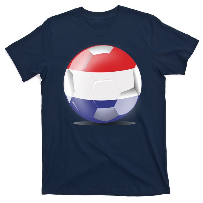 Soccer Ball Country Flag Netherlands T-Shirt