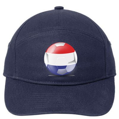 Soccer Ball Country Flag Netherlands 7-Panel Snapback Hat