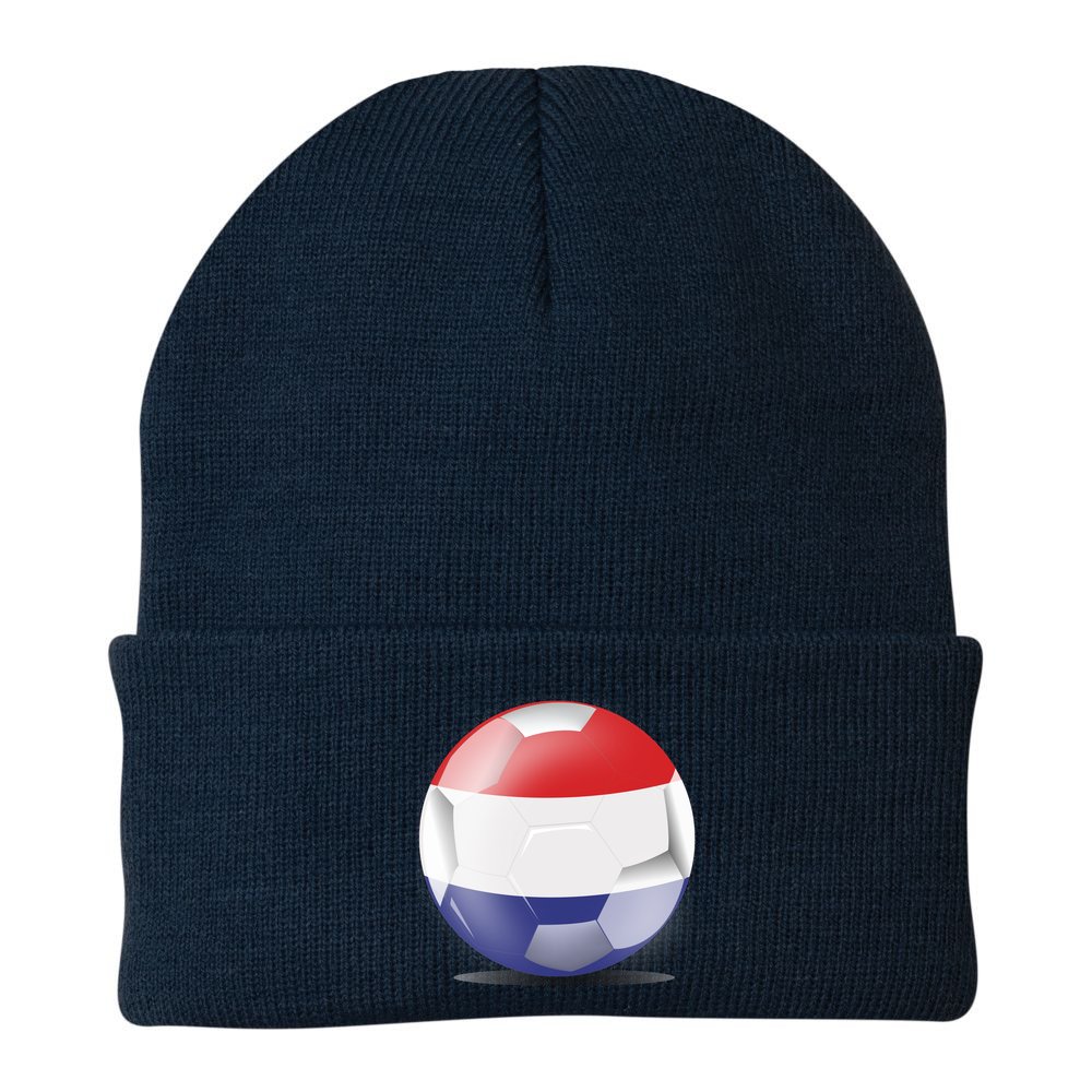Soccer Ball Country Flag Netherlands Beanie