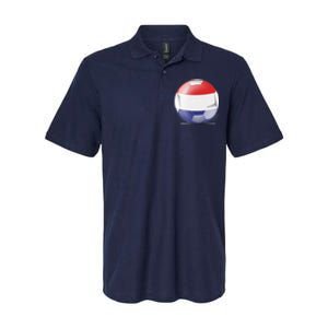 Soccer Ball Country Flag Netherlands Softstyle Adult Sport Polo