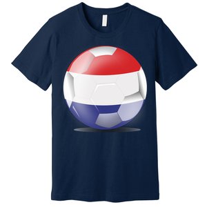 Soccer Ball Country Flag Netherlands Premium T-Shirt