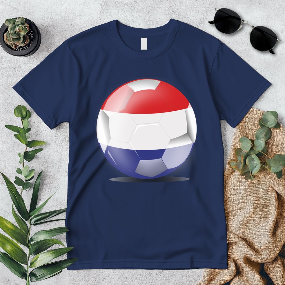 Soccer Ball Country Flag Netherlands Premium T-Shirt