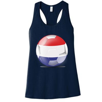Soccer Ball Country Flag Netherlands Womens Tank Top