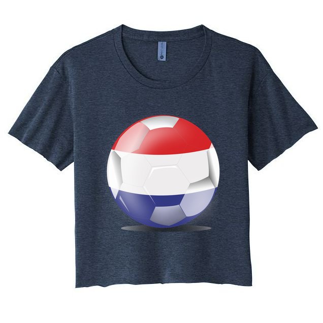 Soccer Ball Country Flag Netherlands Crop Top