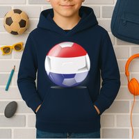 Soccer Ball Country Flag Netherlands Kids Hoodie