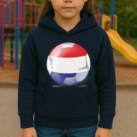 Soccer Ball Country Flag Netherlands Kids Hoodie