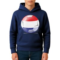 Soccer Ball Country Flag Netherlands Kids Hoodie