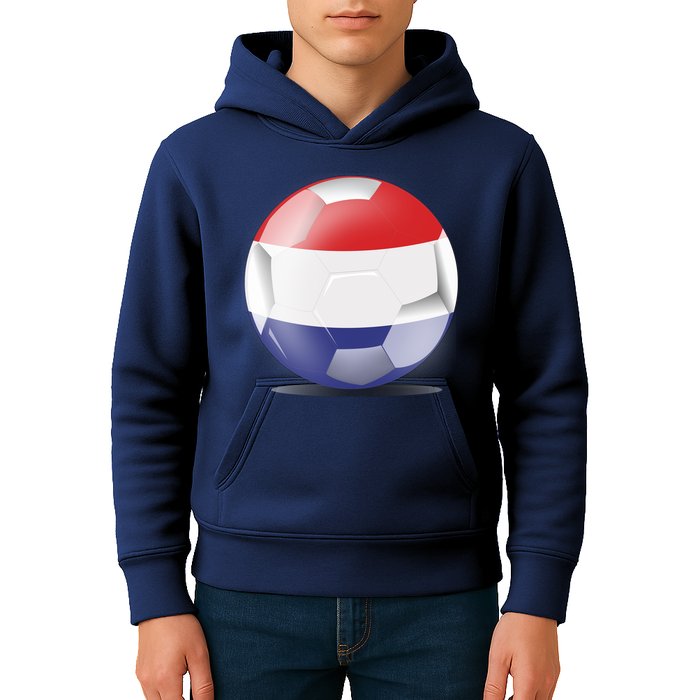 Soccer Ball Country Flag Netherlands Kids Hoodie