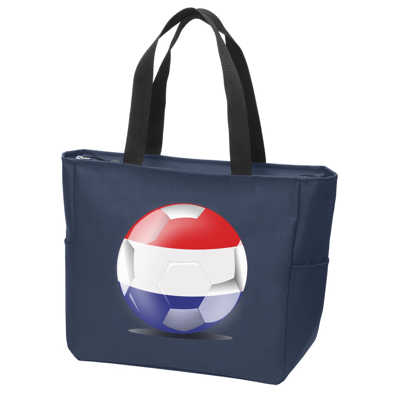 Soccer Ball Country Flag Netherlands Zip Tote Bag