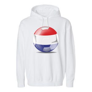 Soccer Ball Country Flag Netherlands Garment-Dyed Fleece Hoodie