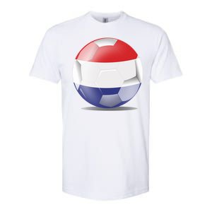 Soccer Ball Country Flag Netherlands Softstyle CVC T-Shirt