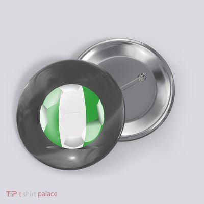 Soccer Ball Country Flag Nigeria Button