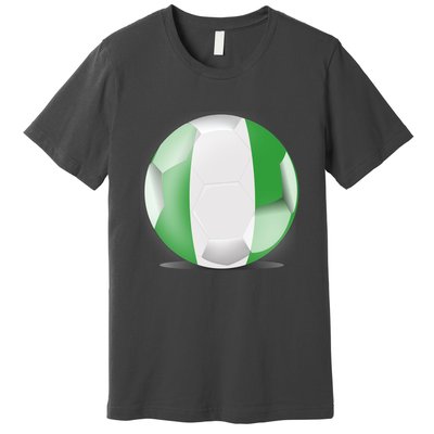 Soccer Ball Country Flag Nigeria Premium T-Shirt