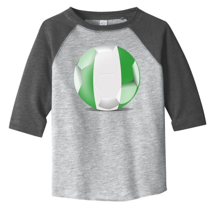 Soccer Ball Country Flag Nigeria Toddler Fine Jersey T-Shirt