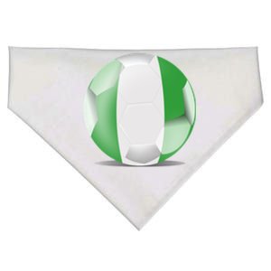 Soccer Ball Country Flag Nigeria USA-Made Doggie Bandana