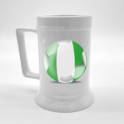 Soccer Ball Country Flag Nigeria Beer Stein