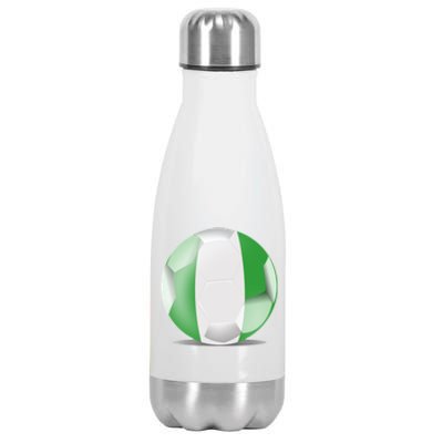 Soccer Ball Country Flag Nigeria Stainless Steel Insulated Water Bottle