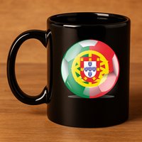 Soccer Ball Country Flag Portugal 11oz C Handle Ceramic Mug