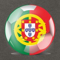 Soccer Ball Country Flag Portugal Cotton Canvas Backpack