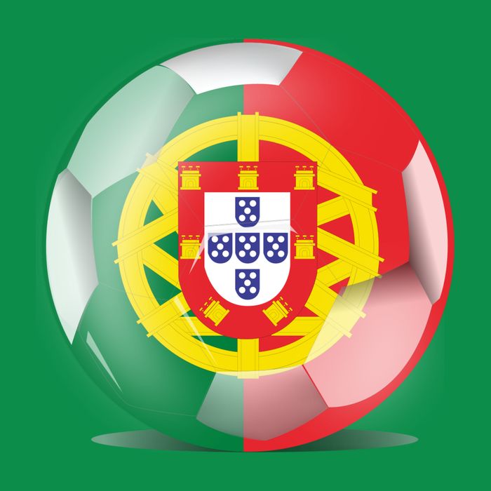 Soccer Ball Country Flag Portugal Button