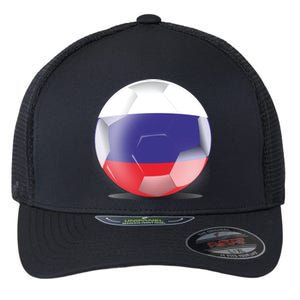 Soccer Ball Country Flag Russia Flexfit Unipanel Trucker Cap