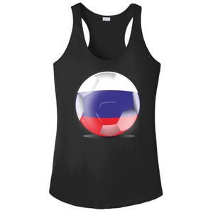 Soccer Ball Country Flag Russia Ladies PosiCharge Competitor Racerback Tank