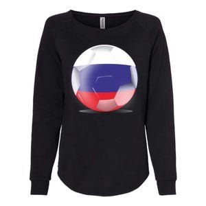 Soccer Ball Country Flag Russia Womens California Wash Sweatshirt