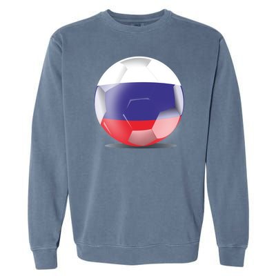 Soccer Ball Country Flag Russia Garment-Dyed Sweatshirt