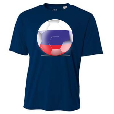 Soccer Ball Country Flag Russia Cooling Performance Crew T-Shirt