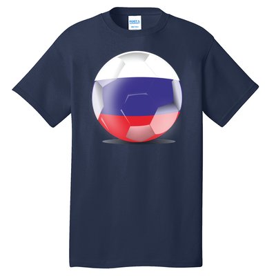 Soccer Ball Country Flag Russia Tall T-Shirt