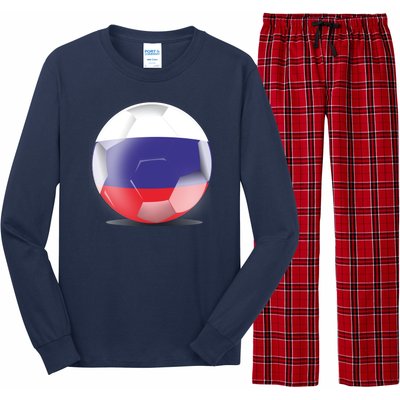 Soccer Ball Country Flag Russia Long Sleeve Pajama Set