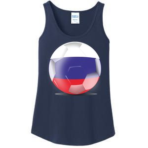 Soccer Ball Country Flag Russia Ladies Essential Tank